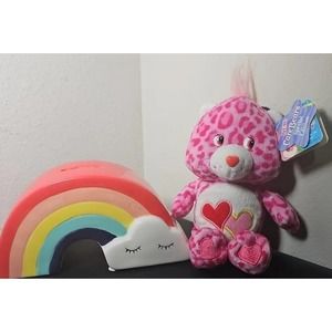 2005 NWT Care Bears Love A Lot Bear 8" Special Edition Jungle Party Leopard Pink